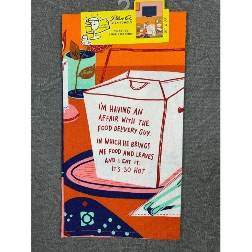 Blue Q Food Delivery Dish Towel & Handtrykt Linde Polar Bear Seal Apron Set